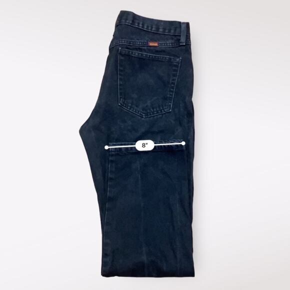 Rustler Straight Wide Leg Casual Black Jeans Size 32x30 - Picture 7 of 9